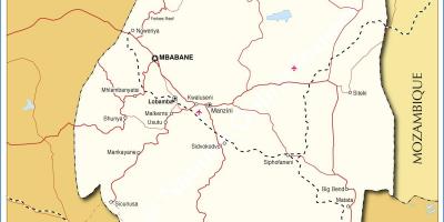 Mapa nhlangano Svazilendom