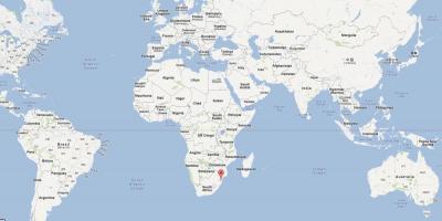 Mapa Svazilendom na svijetu